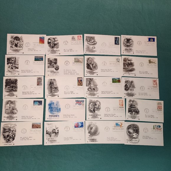 Academia Ephemera Bundle deal Lot 20 FDC First Day Covers America 1960-1990 - Picture 1 of 7